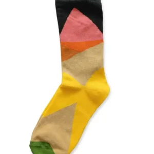 Medias estampadas patrones geométricos coloridos