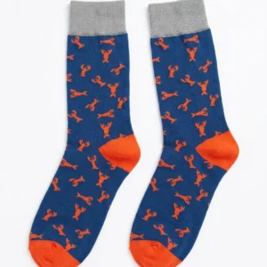 Medias estampadas camarones marinos
