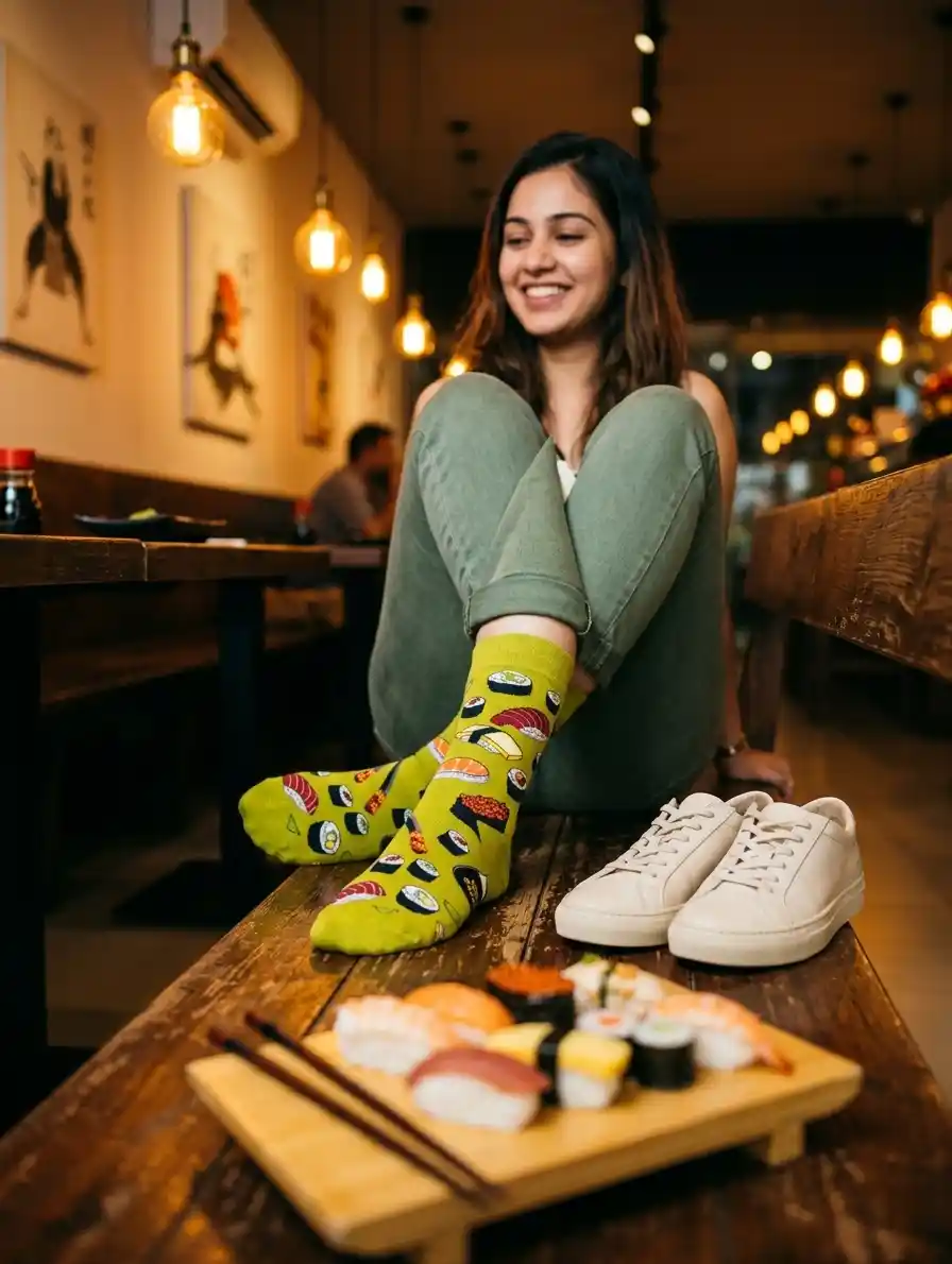 Medias sushi estampado diseño asiatico - Image 3