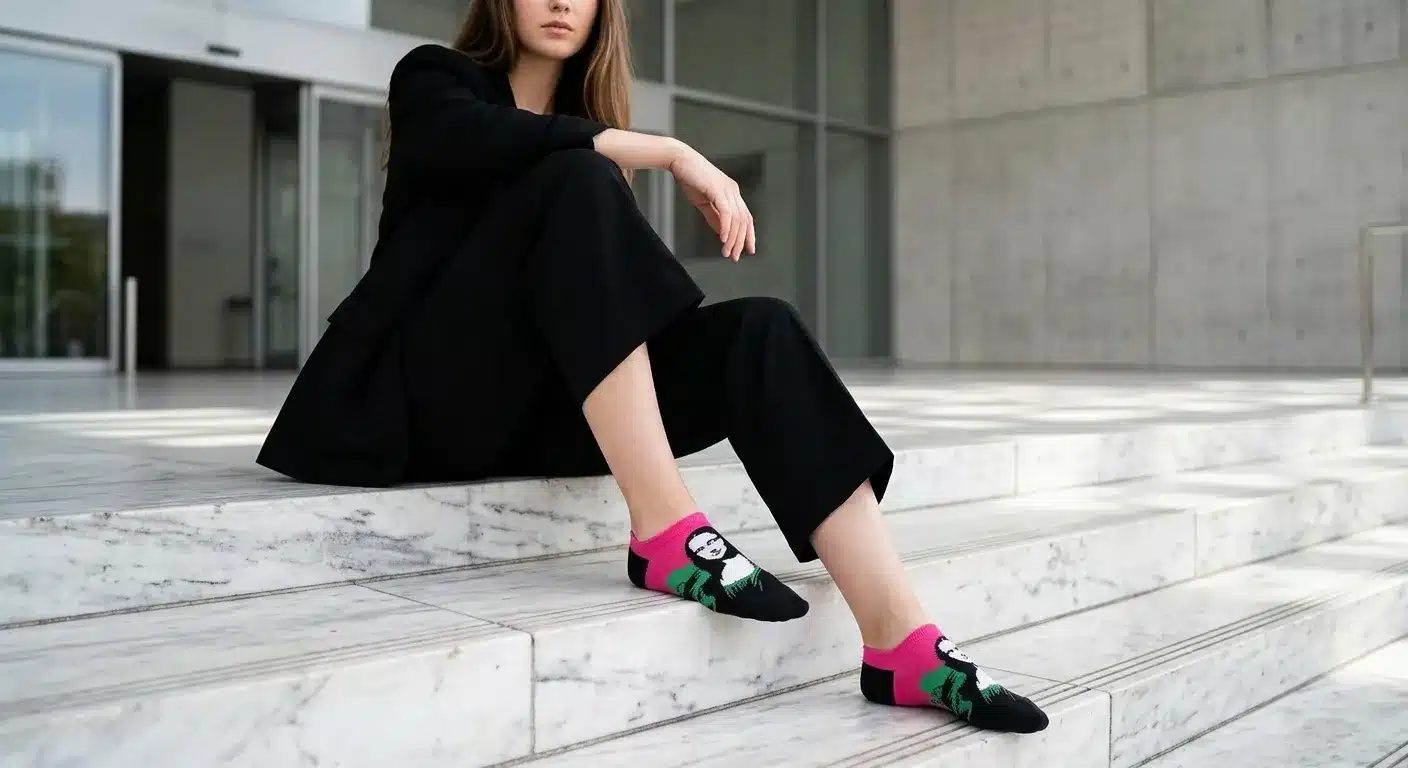 Persona con medias cortas Mona Lisa